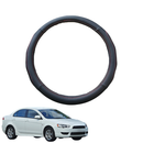 Steering Wheel Cover for Mitsubishi Lancer 2007 - 2017 Manual (CJ) - Black Microfiber Leather - Circle 38 cm-1