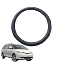 Steering Wheel Cover for Toyota Tarago 2006 - 2020 (Estima) 8 Seater - Black Microfiber Leather - Circle 38 cm-1