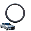 Steering Wheel Cover for Jaguar XF 2016 - Current (X260) - Black Microfiber Leather - Circle 38 cm-1
