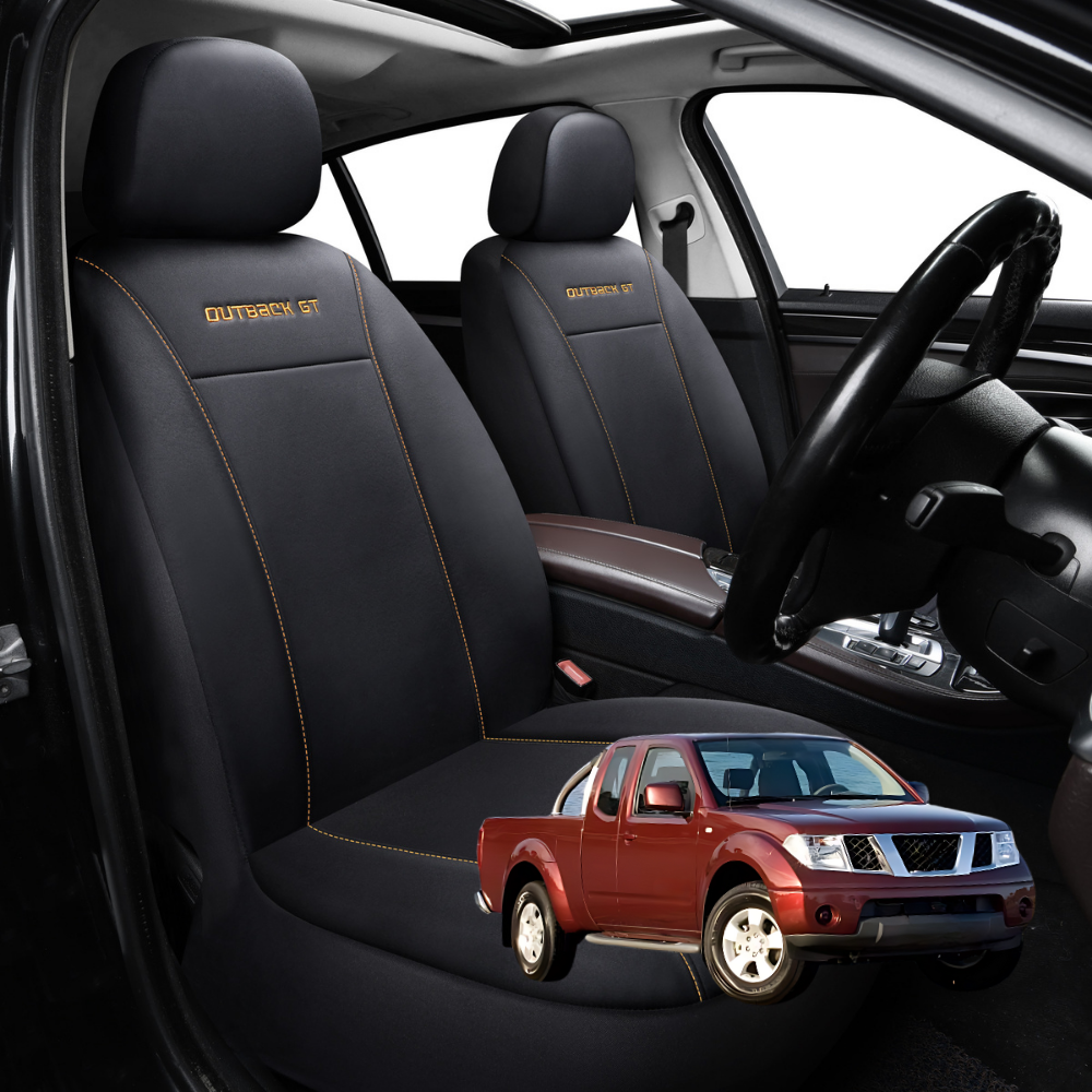 Car Front Seat Cover for Nissan Navara 2005 - 2015 (D40 RX) - Black