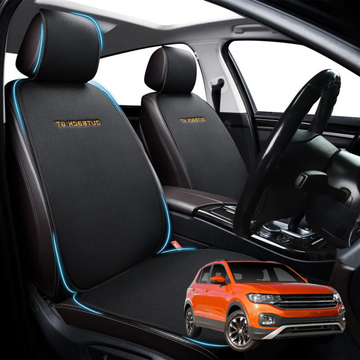 Car Front Sideless Seat Cushion for VolksWagen T-Cross 2020 - Current (C1) - Pressure Relief - 27 x 26 x 10 cm