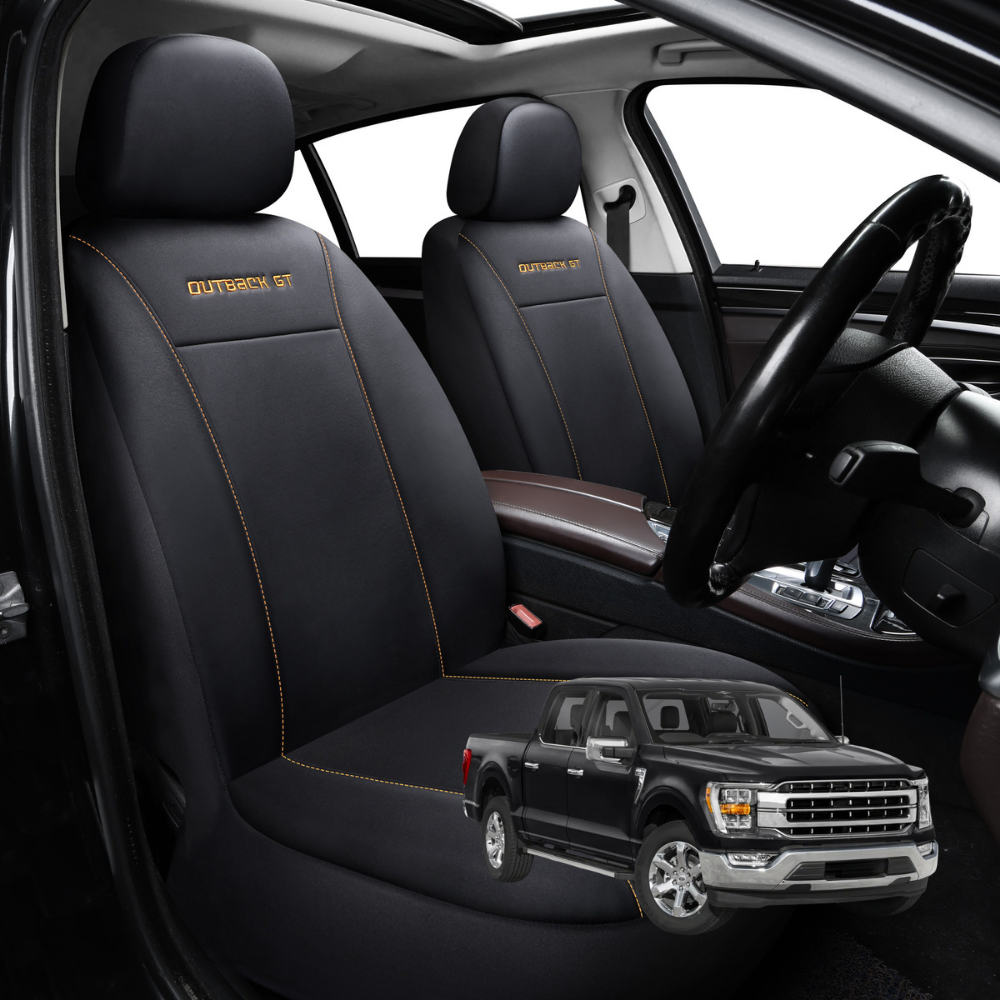 Car Front Seat Cover for Ford F-150 LARIAT 2023 - Current - Black - 27 x 26 x 10 cm