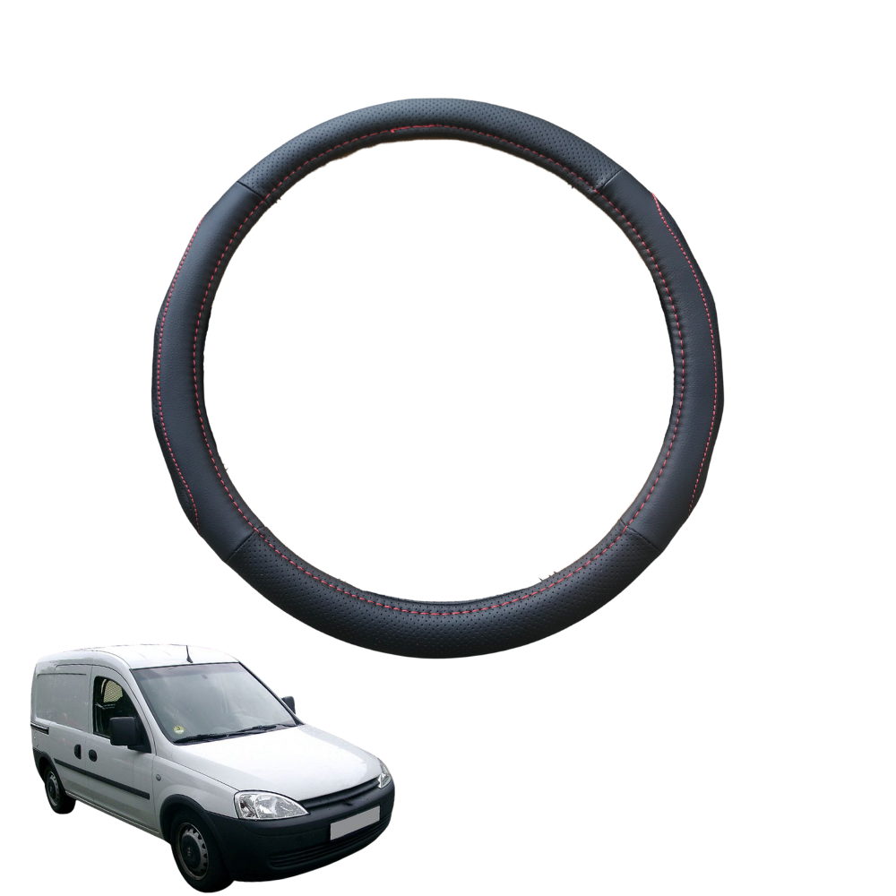 Steering Wheel Cover for Holden Combo 2002 - 2013 (XC) - Black Microfiber Leather - Circle 38 cm