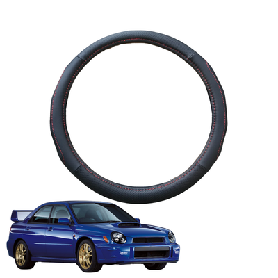Steering Wheel Cover for Subaru WRX 2000 - 2007 - Black Microfiber Leather - Circle 38 cm