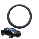 Steering Wheel Cover for Mazda BT-50 Dual Cab 2011 - 2020 (UP UR) - Black Microfiber Leather - Circle 38 cm-1