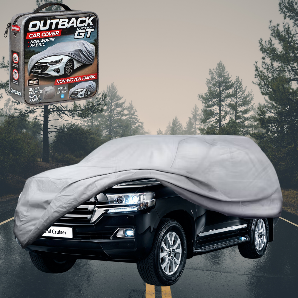 Silver Shield Outdoor Car Cover for Toyota LandCruiser 200 2012 - 2021 (GX GXL) XL - Grey