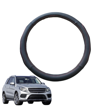Steering Wheel Cover for Mercedes-Benz GLE-Class 2015 - 2019 (W166) - Black Microfiber Leather - Circle 38 cm