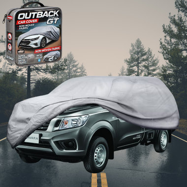 Silvershield Outdoor Car Cover for Nissan Navara Single Cab 2005 - 2014 (D40 ST/STX) - XL - Grey