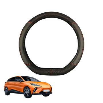 Steering Wheel Cover for MG 4 EV 2022 - Current (EH32) - Black Microfiber Leather - D-Shape 38 cm