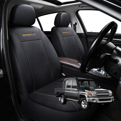 Car Front Seat Cover for Toyota LandCruiser 79 Series Double Cab 2012 - Current - Black - 27 x 26 x 10 cm