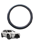 Steering Wheel Cover for Lexus UX 2021 - Current 10R, 15R - Black Microfiber Leather - Circle 38 cm-1