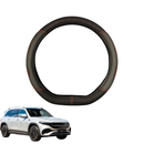 Steering Wheel Cover for Mercedes-Benz EQB SUV 2022 - Current (X243) - Black Microfiber Leather - D-Shape 38 cm-1