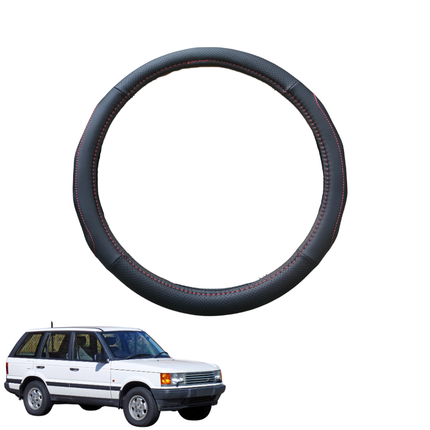 Steering Wheel Cover for Land Rover Range Rover 1994 - 2002 (P38A) - Black Microfiber Leather - Circle 38 cm