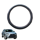 Steering Wheel Cover for Lexus NX 2014 - 2021 (10R, 15R) - Black Microfiber Leather - Circle 38 cm-1