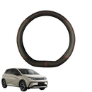 Steering Wheel Cover for BYD Dolphin 2023 - Current (Dynamic,Premium) - Black Microfiber Leather - D-Shape 38 cm-1