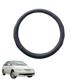 Steering Wheel Cover for Honda Odyssey 2000 - 2003 (RA6) - Black Microfiber Leather - Circle 38 cm