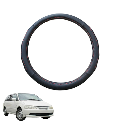 Steering Wheel Cover for Honda Odyssey 2000 - 2003 (RA6) - Black Microfiber Leather - Circle 38 cm