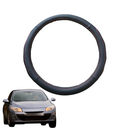 Steering Wheel Cover for Renault Megane 2008 - 2016 R.S. - Black Microfiber Leather - Circle 38 cm-1