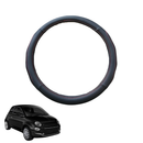 Steering Wheel Cover for FIAT 500 500c 2013 - 2021 - Black Microfiber Leather - Circle 38 cm-1