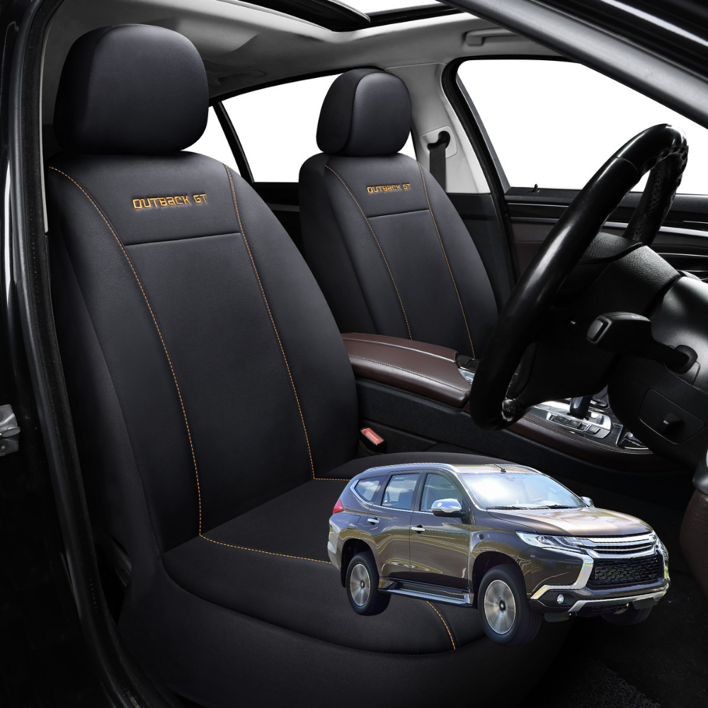 Car Front Seat Cover for Mitsubishi Pajero Sport 2015 - Current (KR/KS/QE/QF) - Black - 27 x 26 x 10 cm