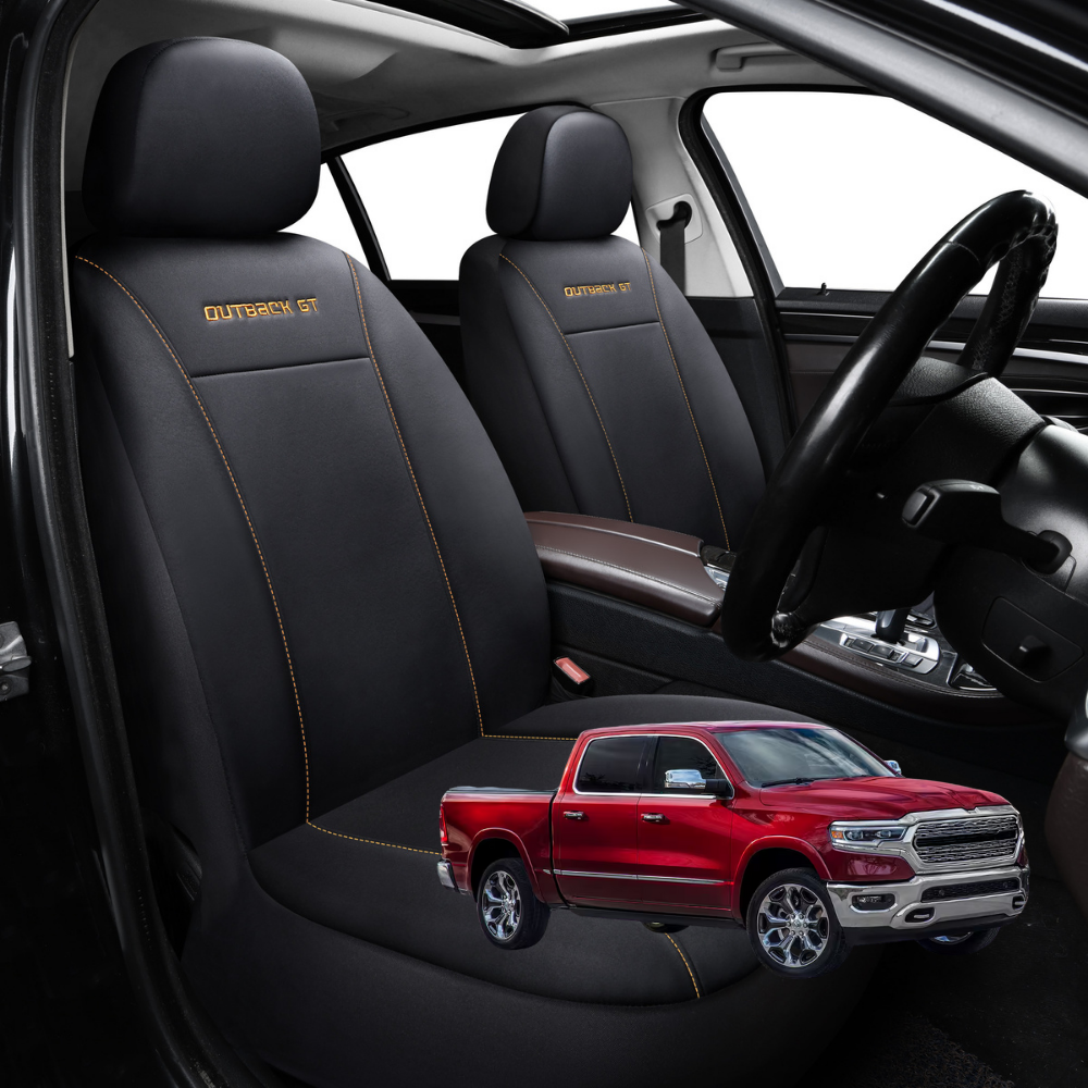 Car Front Seat Cover for RAM 1500 Laramie 2019 - Current (DT) - Black