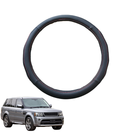 Steering Wheel Cover for Land Rover Range Rover 2012 - 2020 - Black Microfiber Leather - Circle 38 cm