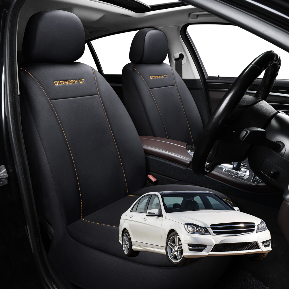 Car Front Seat Cover for Mercedes-Benz C-class 2007 - 2014 Sedan (W204) - Black