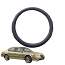 Steering Wheel Cover for Nissan Maxima 2003 - 2008 - Black Microfiber Leather - Circle 38 cm-1