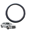 Steering Wheel Cover for Mercedes-Benz CLS-Class 2010 - 2018 (C218) - Black Microfiber Leather - Circle 38 cm-1