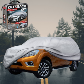 Silvershield Outdoor Car Cover for Nissan Navara Dual Cab 2015 - Current (NP300/D23 STX without rear cupholder) XL - Grey