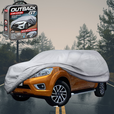Silvershield Outdoor Car Cover for Nissan Navara Dual Cab 2015 - Current (NP300/D23 STX without rear cupholder) - XL - Grey