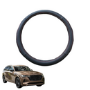 Steering Wheel Cover for Mazda CX-80 2025 - Current - Black Microfiber Leather - Circle 38 cm-1