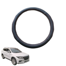 Steering Wheel Cover for GWM Haval H2 2014 - 2021 - Black Microfiber Leather - Circle 38 cm-1