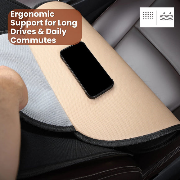 Car Front Sideless Seat Cushion for Jaguar F-TYPE 2013 - Current (X152) - Pressure Relief - 27 x 26 x 10 cm