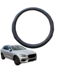 Steering Wheel Cover for Volvo XC60 2008 - 2017 Mk I, Mk I Facelift - Black Microfiber Leather - Circle 38 cm-1