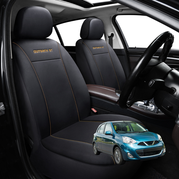 Car Front Seat Cover for Nissan Micra 2010 - 2017 (K13) - Black - 27 x 26 x 10 cm