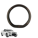 Steering Wheel Cover for Holden Commodore Ute Single Cab 2018 - 2020 (ZB) - Black Microfiber Leather - D-Shape 38 cm-1