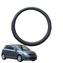 Steering Wheel Cover for Suzuki Swift 2004 - 2010 (Auto) - Black Microfiber Leather - Circle 38 cm-1