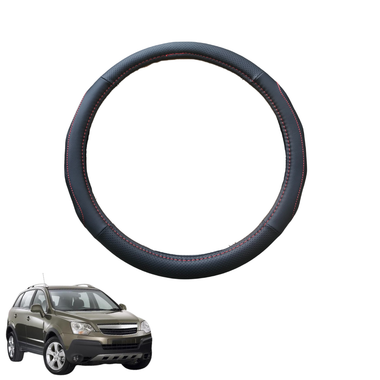 Steering Wheel Cover for Holden Captiva 5 2006 - 2015 CG, CG II - Black Microfiber Leather - Circle 38 cm