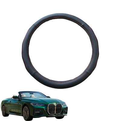 Steering Wheel Cover for BMW 4 Series Coupe/Convertible 2014 - 2021 (F32 F33) - Black Microfiber Leather - Circle 38 cm