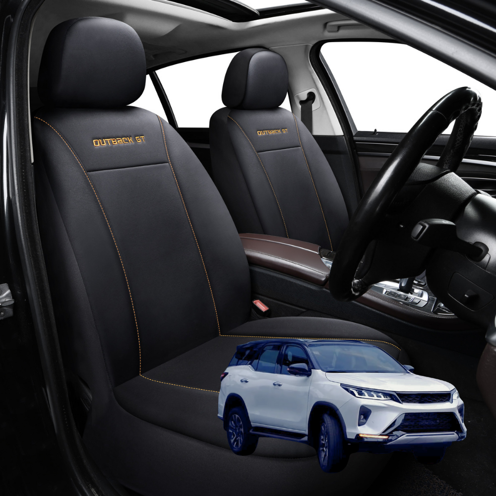 Car Front Seat Cover for Toyota Fortuner 2015 - Current (AN150/AN160) - Black