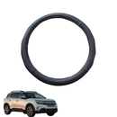 Steering Wheel Cover for Citroen C5 Aircross 2017 - Current C84 - Black Microfiber Leather - Circle 38 cm-1