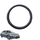Steering Wheel Cover for Honda Accord 2012 - 2017 (9th Gen) - Black Microfiber Leather - Circle 38 cm-1