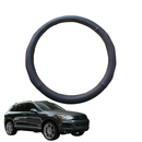 Steering Wheel Cover for VolksWagen Touareg 2011 - 2017 (7P) - Black Microfiber Leather - Circle 38 cm-1