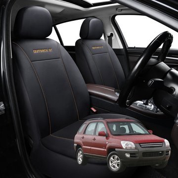 Car Front Seat Cover for Kia Sportage 2005 - 2010 KM - Black - 27 x 26 x 10 cm