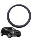 Steering Wheel Cover for Audi Q5 SQ5 2017 - Current FY - Black Microfiber Leather - Circle 38 cm-1