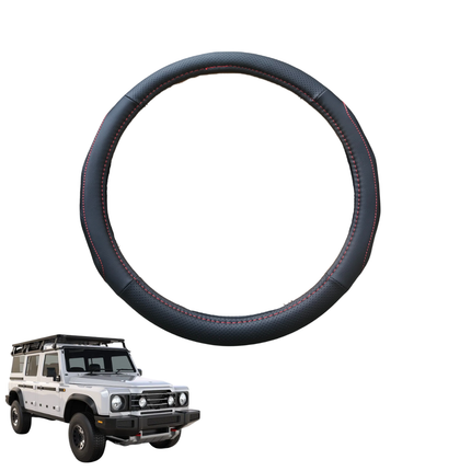 Steering Wheel Cover for Ineos Grenadier 2022 - Current - Black Microfiber Leather - Circle 38 cm
