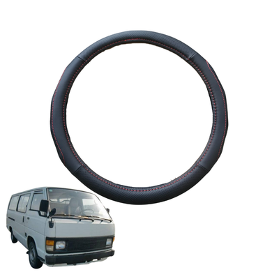 Steering Wheel Cover for Toyota Hiace Van 1989 - 2005 (Crew) - Black Microfiber Leather - Circle 38 cm