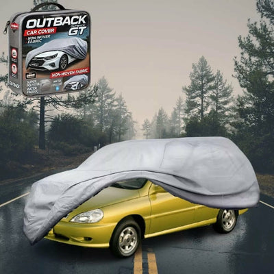 Silvershield Outdoor Car Cover for Kia Rio 2000 - 2005 (DC) L - Grey