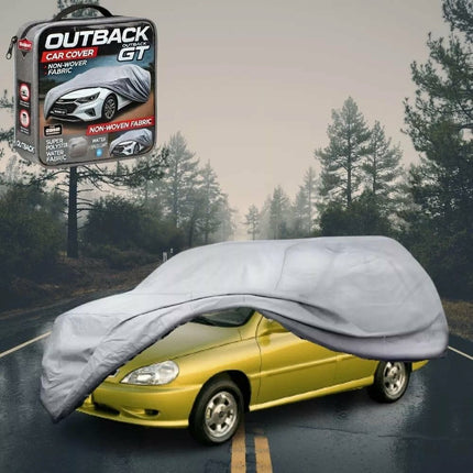 Silvershield Outdoor Car Cover for Kia Rio 2000 - 2005 (DC) L - Grey